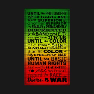 Haile Selassie War Speech Rasta Colors T-Shirt