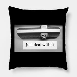 Googly Eyes "Just Deal With It" Pillow