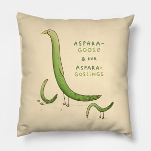 Asparagoose & Her Asparagoslings Pillow