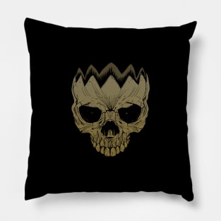 Skull - Golden Pillow