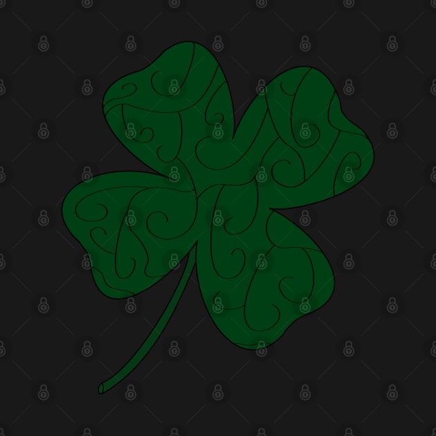 Patterned Four Leaf Clover by thcreations1