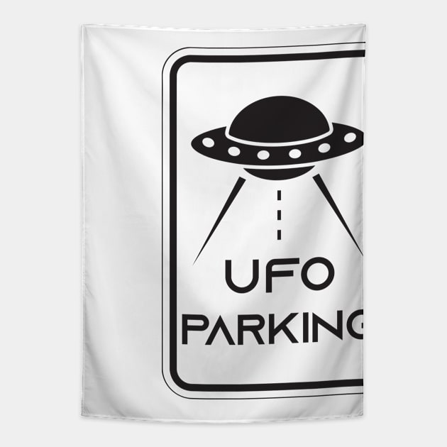 UFO Parking 5.0 Tapestry by Lupa1214