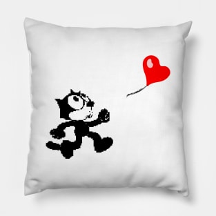 Banksy Balloon Cat Pillow