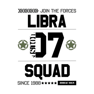 Zodiac Majesty Libra Squad Black T-Shirt