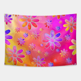 HIPPIE Trippy Flowers Tapestry