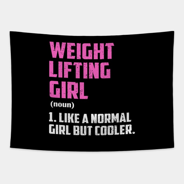 weight lifting Girl Like A Normal Girl But Cooler Tapestry by simonStufios