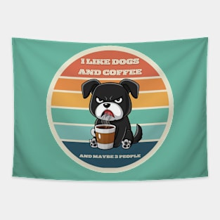 I like DOGS & COFFEE Tapestry