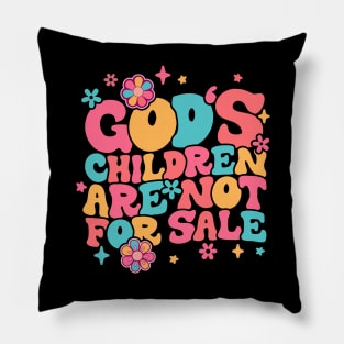 Jesus Christ Gods Children Are Not For Sale Christian Faith Pillow