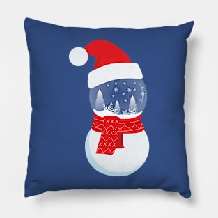 Snow Man versus Snow Ball Merry Christmas Pillow