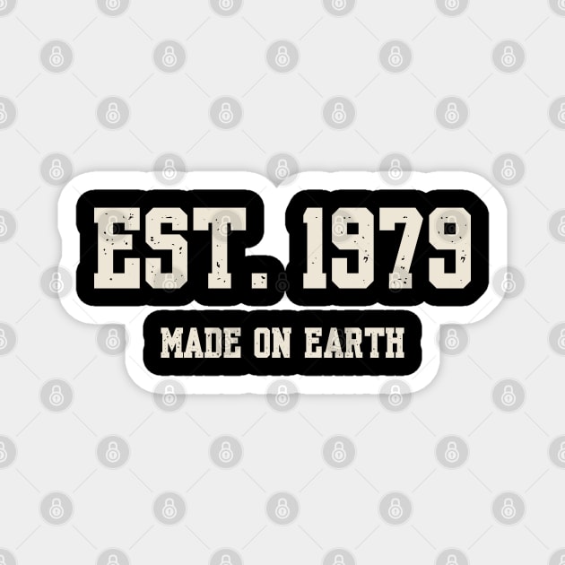 1979 Birthday Vintage Varsity Magnet by Stylecombinator