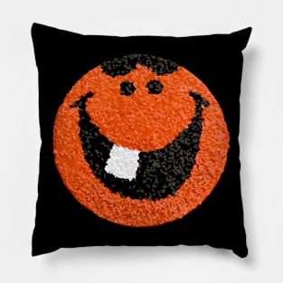 Smiley Tooth - Melted Plastic Popcorn art Pillow