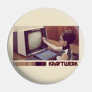 Kraftwerk Retro Fanart Tribute Design Pin