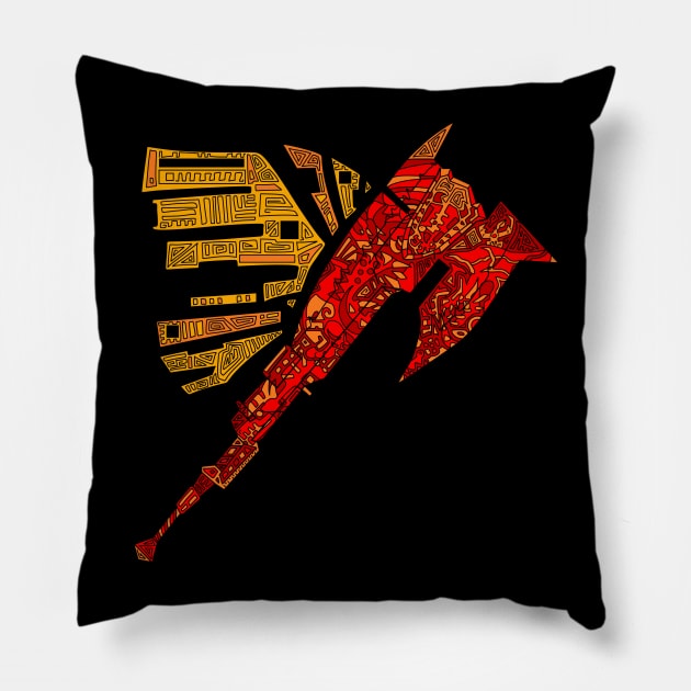 Monster hunter Switch axe Pillow by paintchips