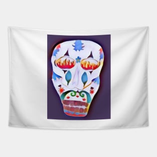 Flame eye skull Tapestry