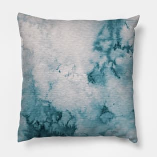 Watercolor wash - grey Pillow