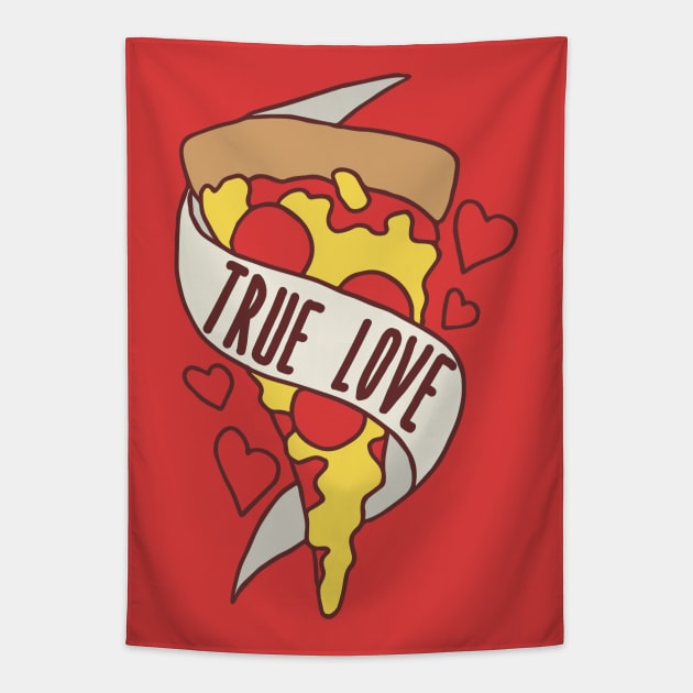 True love Pizza Tapestry by bubbsnugg