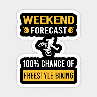 Weekend Forecast Freestyle Biking Magnet