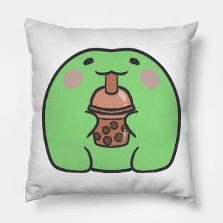 Choccy milk drinking frog Pillow