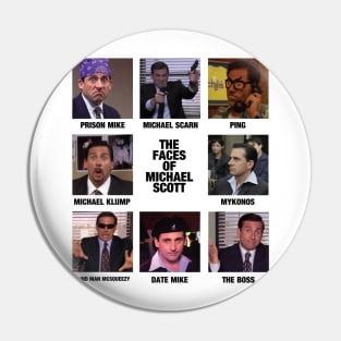 The Faces Of Michael Scott - The Office Pin