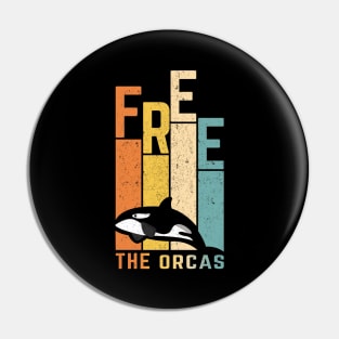 FREE THE ORCAS Shirt Freedom For Orcas Free Willy - Free Tilikum - Free Lolita - Free The Killer Whales t shirt Pin