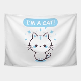 I'm A Cat! - Blue Kitty Tapestry