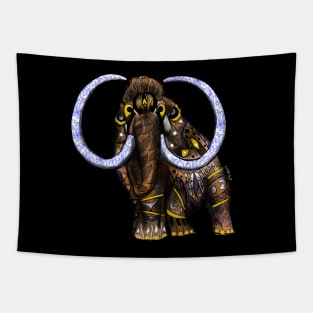 mammoth savage in ice kingdom of pattern ecopop zen art Tapestry