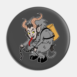 Krampus in Dark Grey Pin