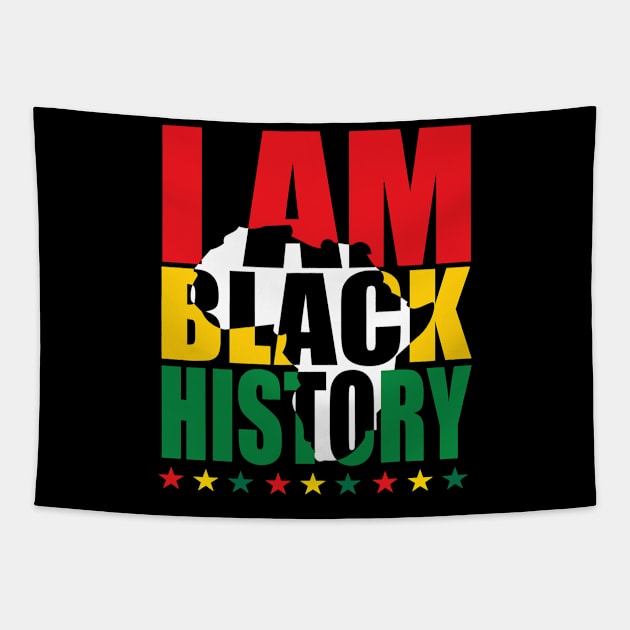 I Am Black History African American Black History Month 2023 Tapestry by omorihisoka