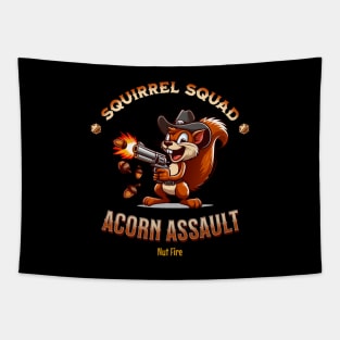 Squirrel Squad - Acorn Assault Tapestry