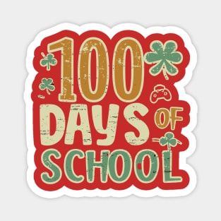 100 days of school gamers st patricks day's Magnet