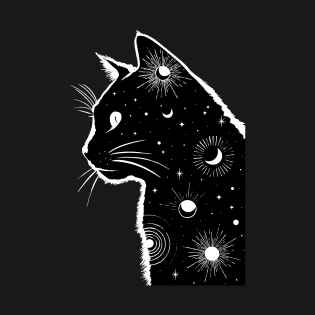 Black Galaxy Cat by emanuelacarratoni