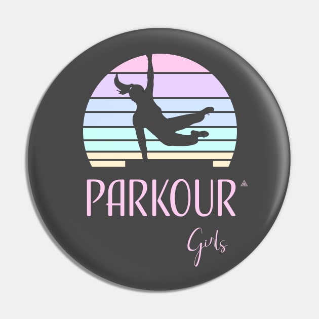 Parkour Girls Pin by e3d