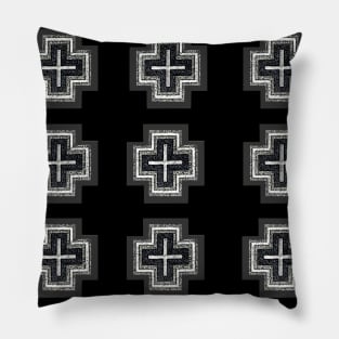 Simple Aztec Black Cross Pillow