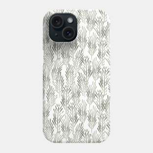 Sage Green Palm Leaves Watercolor Phone Case