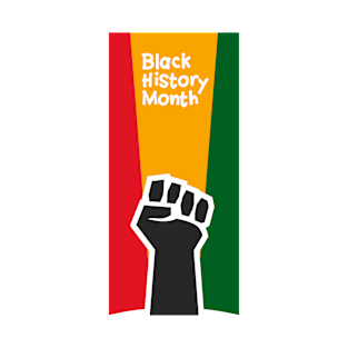 black history month with raised fist T-Shirt