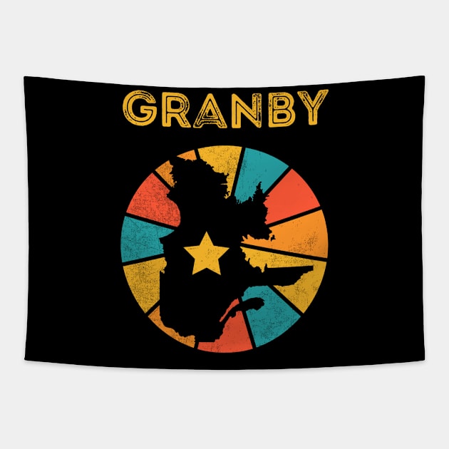 Granby Quebec Canada Vintage Distressed Souvenir Tapestry by NickDezArts