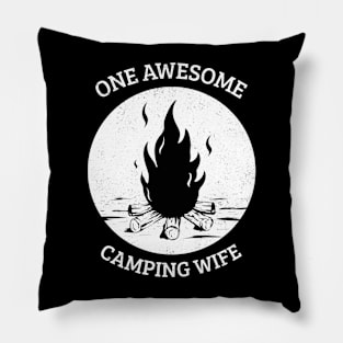 One Awesome Camping Wife Pillow