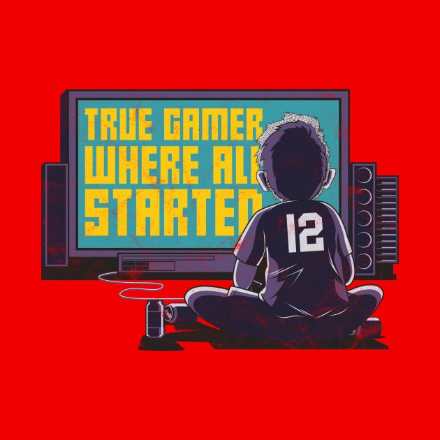 True Pro Gamer Retro by avshirtnation