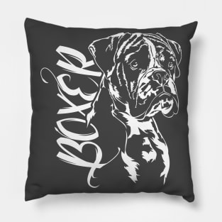 German Boxer dog portrait dog lovers Pillow