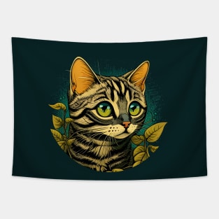 Cute Cat Thinking About Life - Love Cats Tapestry