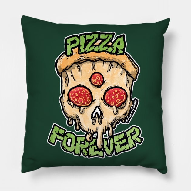 Pizza Forever Pillow by TheLoneWolfStudio