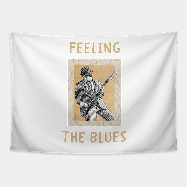 Feeling the blues Tapestry by IOANNISSKEVAS