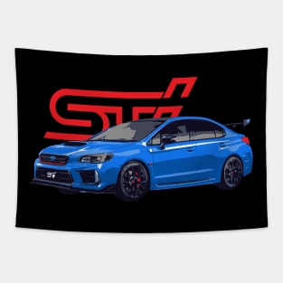 WRX STi Rally Blue Tapestry