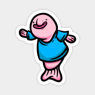 Cute Anthropomorphic Human-like Cartoon Blobfish Magnet