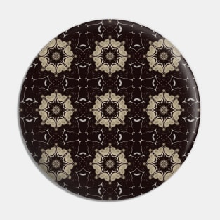 Star shaped black and white pattern - WelshDesignsTP002 Pin