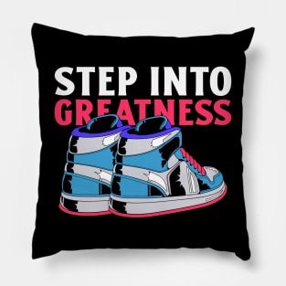 Step Into Greatness Sneaker Pillow