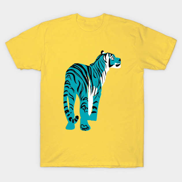 Discover Tiger in blue - Tiger - T-Shirt