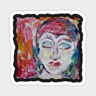 Soft Senses, love and compassion Buddha impression - Renate van Nijen Magnet