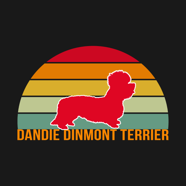 Dandie Dinmont Terrier Vintage Silhouette by khoula252018