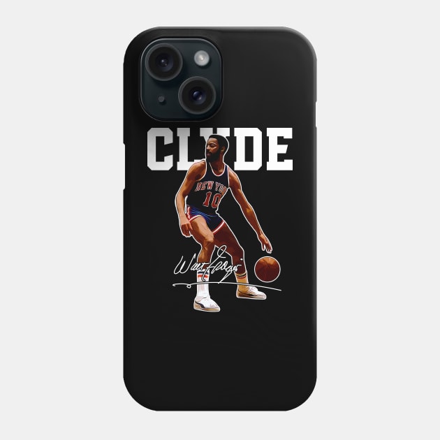 Walt Frazier The Clyde Basketball Legend Signature Vintage Retro 80s 90s Bootleg Rap Style Phone Case by CarDE